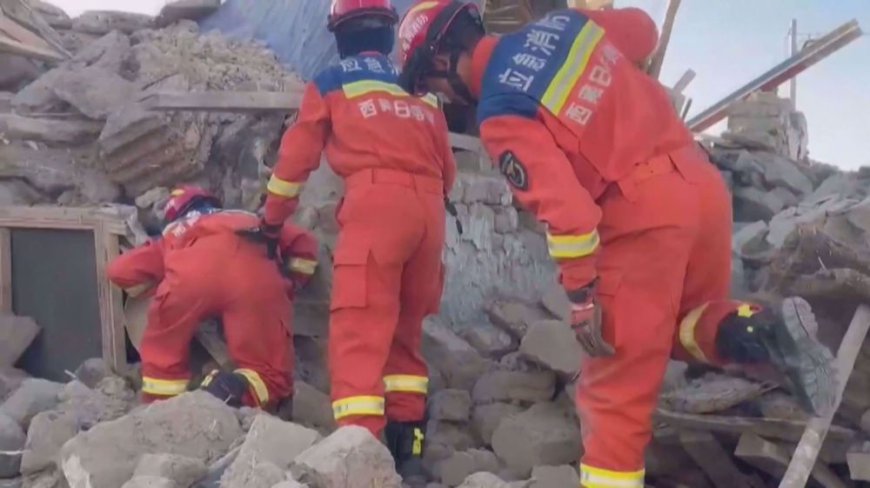 Rescue workers search for survivors after powerful quake strikes China's Tibet