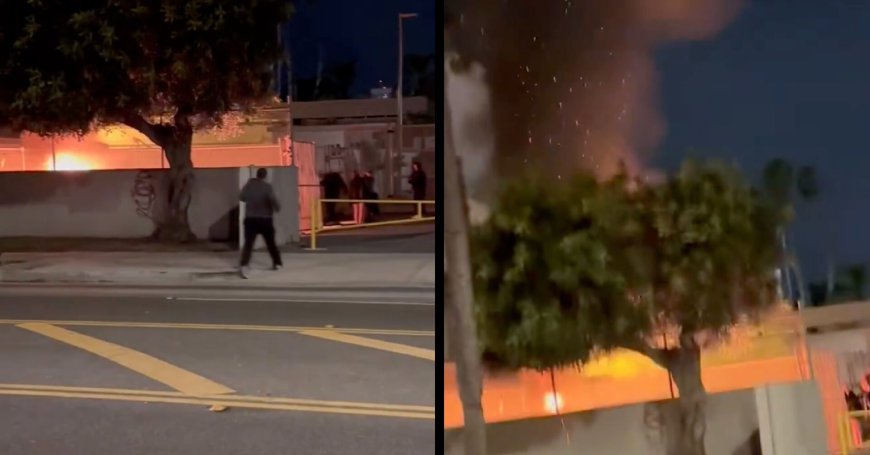 JUST IN: Arsonists caught on camera setting fires in Santa Monica…