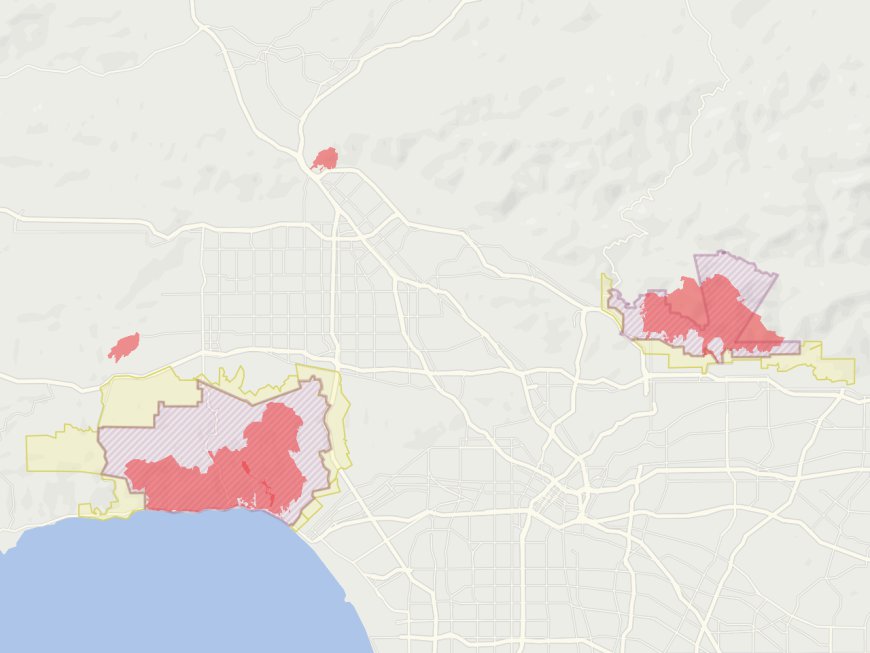 Mapping the L.A. wildfires from Palisades to Eaton and Hurst